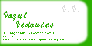 vazul vidovics business card